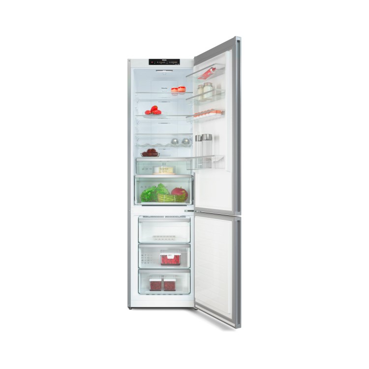 Refurbished Miele KFN4391ED Freestanding 368 Litre 60/40 Frost Free Fridge Freezer Silver