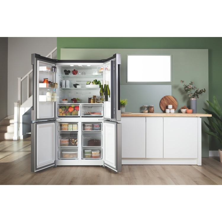 Bosch Series 4 605 Litre Four Door Freestanding Fridge Freezer - EasyClean Stainless Steel