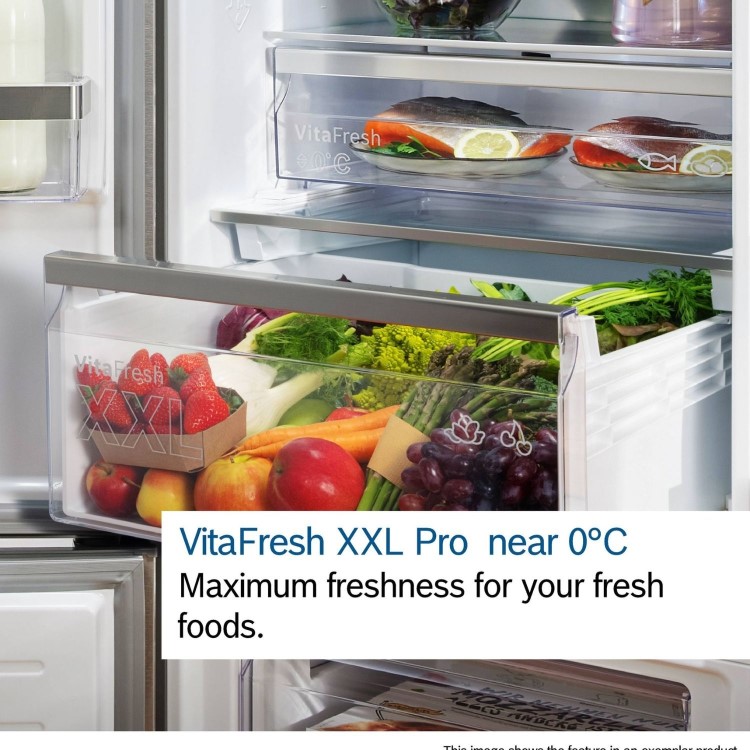 Refurbished Bosch Series 4 363 Litre 70/30 Freestanding Fridge Freezer - Stainless Steel