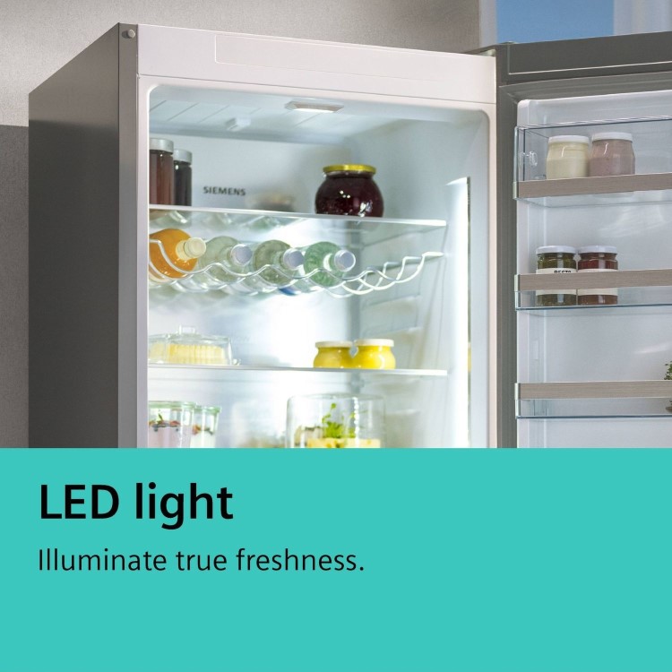 Siemens iQ300 363 Litre 60/40 Freestanding Fridge Freezer - Stainless Steel