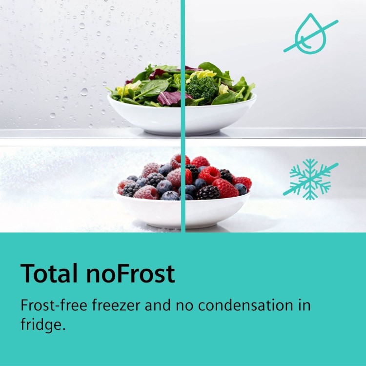 Siemens iQ300 363 Litre 60/40 Freestanding Fridge Freezer - Dark Inox