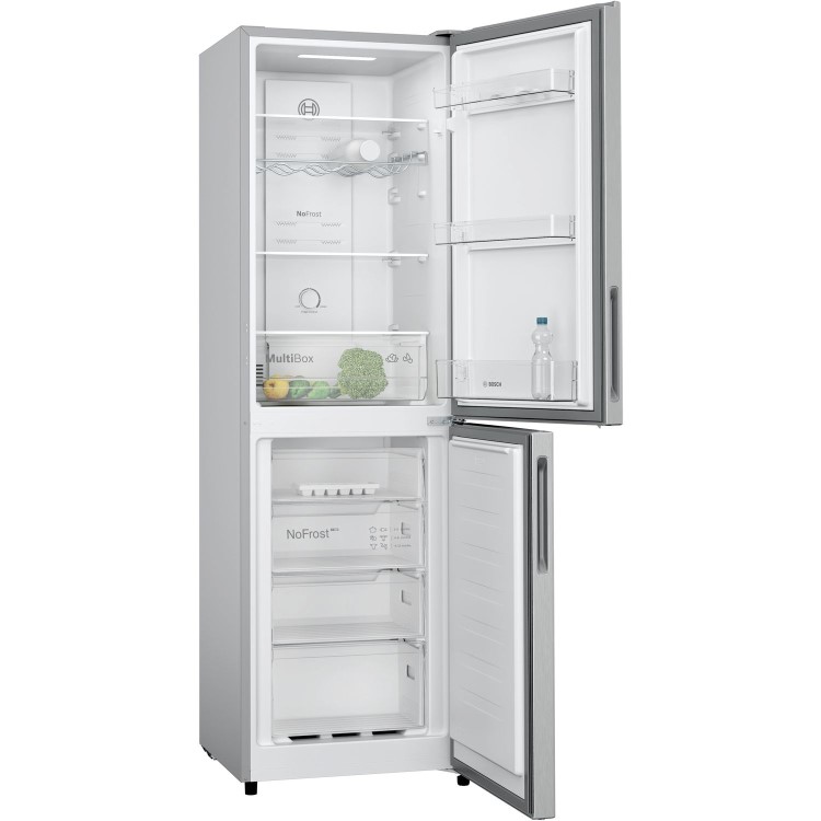 Bosch Series 2 255 Litre 50/50 Freestanding Fridge Freezer With FreshSense - Silver  