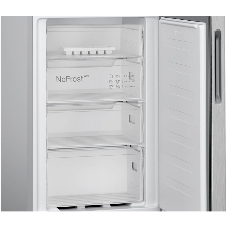 Refurbished Bosch Series 2 KGN27NLEAG Freestanding 255 Litre 50/50 Frost Free Fridge Freezer Stainless Steel