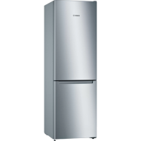 Refurbished Bosch Serie 2 KGN33NLEAG Freestanding Frost Free Fridge Freezer With Easy-access Freezer Shelf Stainless Steel