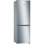 Refurbished Bosch Serie 2 KGN33NLEAG Freestanding Frost Free Fridge Freezer With Easy-access Freezer Shelf Stainless Steel