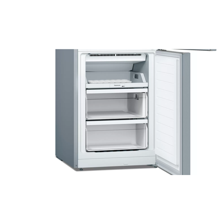 Refurbished Bosch Serie 2 KGN33NLEAG Freestanding Frost Free Fridge Freezer With Easy-access Freezer Shelf Stainless Steel
