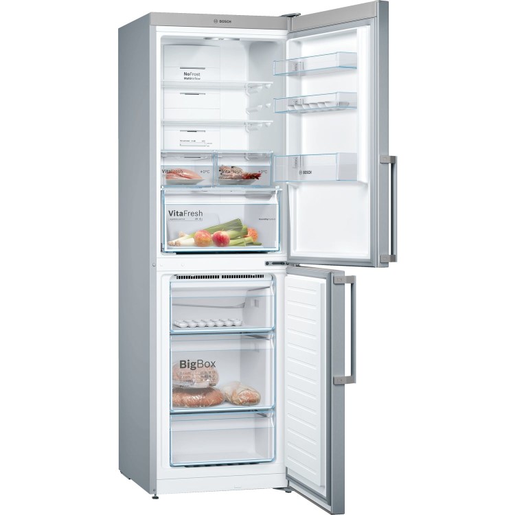 Bosch Serie 8 KGN34XL35G Freestanding Fridge Freezer Frost Free - Stainless Steel Look