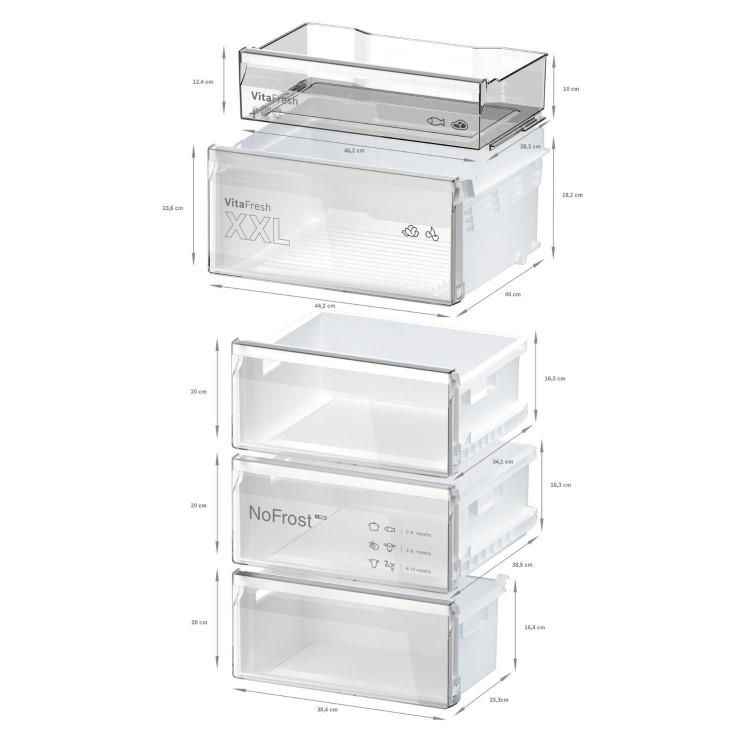 Refurbished Bosch Series 4 KGN392LAFG Frestanding 399 Litre 70/30 Frost Free Fridge Freezer Stainless Steel