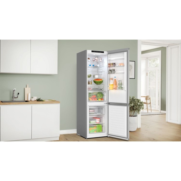 Refurbished Bosch Series 4 KGN392LAFG Frestanding 399 Litre 70/30 Frost Free Fridge Freezer Stainless Steel