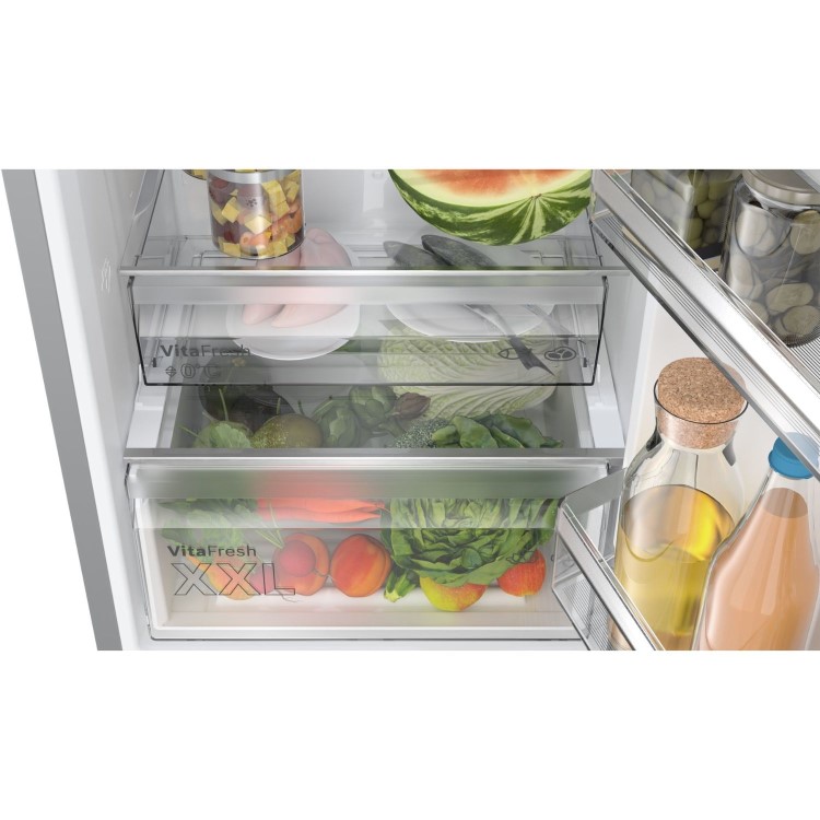 Refurbished Bosch Series 4 KGN392LAFG Frestanding 399 Litre 70/30 Frost Free Fridge Freezer Stainless Steel