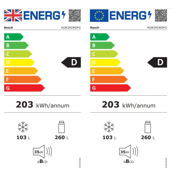 Bosch Series 4 366 Litre 70/30 Freestanding Fridge Freezer - White