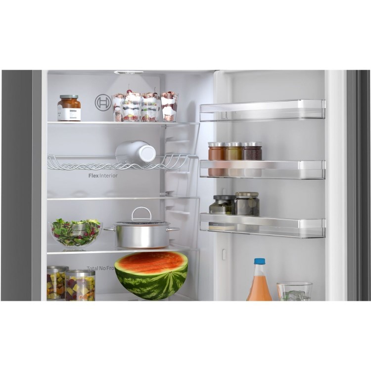 Bosch Series 4 363 Litre 70/30 Freestanding Fridge Freezer - Cast Iron