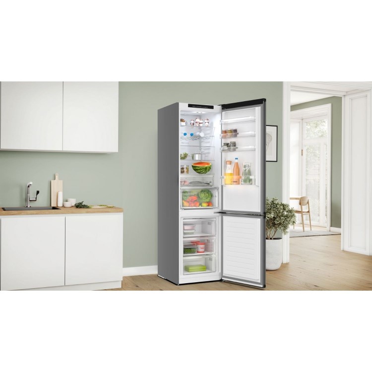 Bosch Series 4 363 Litre 70/30 Freestanding Fridge Freezer - Cast Iron
