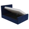 Side Opening Navy Blue Velvet King Size Ottoman Bed - Khloe