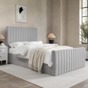 KHL002A Grey Velvet Double Side-Lift Ottoman Bed - Khloe