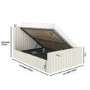 Cream Fabric Double Side-Lift Ottoman Bed - Khloe