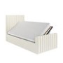 Cream Fabric Single Side-Lift Ottoman Bed - Khloe