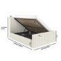 Cream Fabric Small Double Side-Lift Ottoman Bed - Khloe