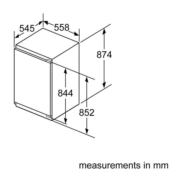 Neff KI1213F30G A++ In-column Integrated Fridge Door-on-door