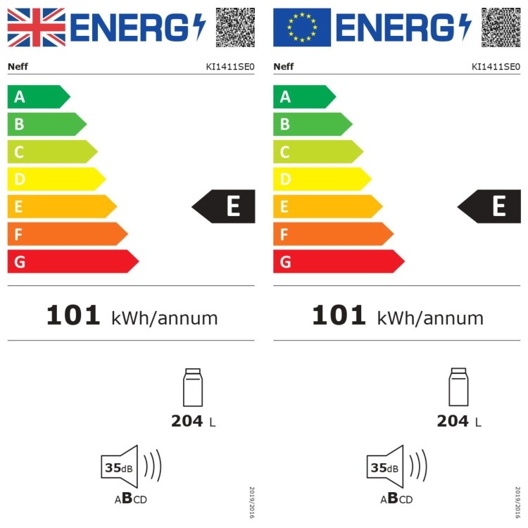 Refurbished Neff N30 KI1411SE0 Integrated 204 Litre Fridge Freezer