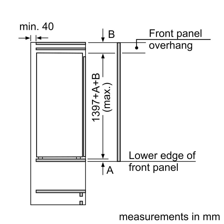 Neff N70 247 Litre In-column Integrated Larder Fridge