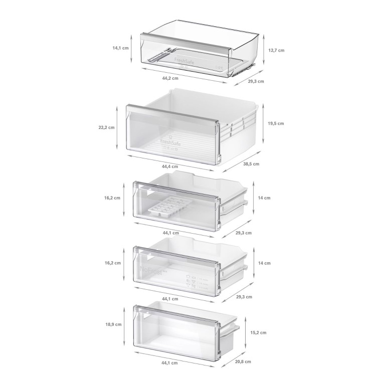 Neff N50 290 Litre 194 cm 60/40 Integrated Fridge Freezer with Fixed Door Hinge