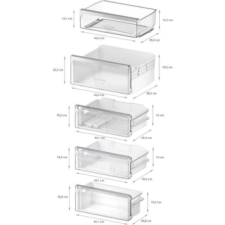 Refurbished Neff N50 KI7962FD0 Integrated 290 Litre 60/40 Frost Free Fridge Freezer White