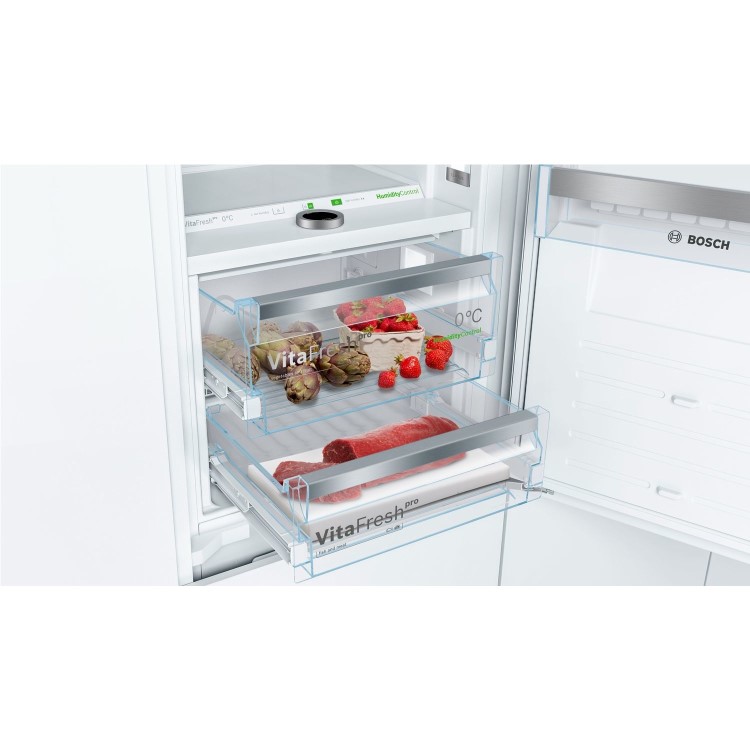 Refurbished Bosch Serie 8 KIF86PFE0 Integrated 223 Litre 60/40 Frost Free Fridge Freezer
