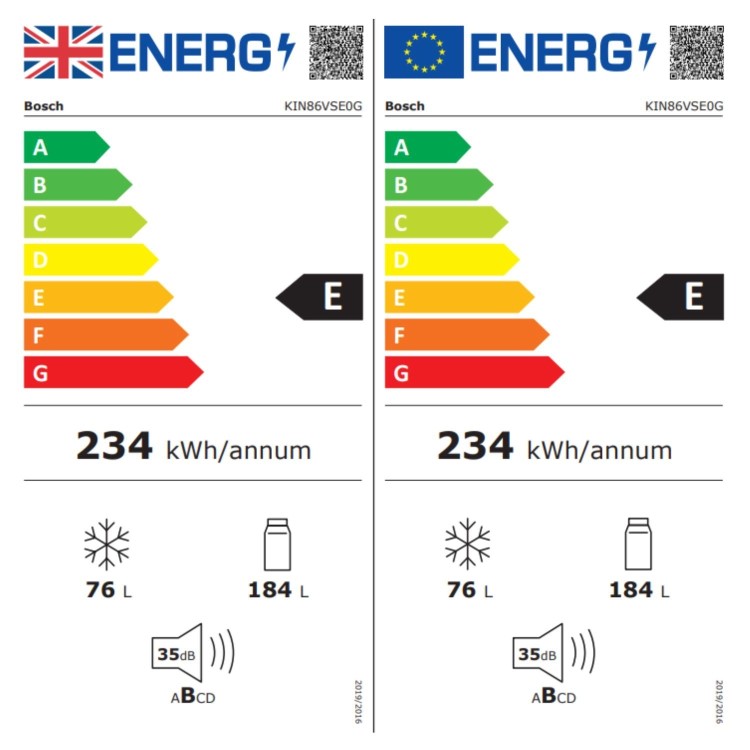 Refurbished Bosch Series 4 260 Litre 60/40 Integrated Fridge Freezer