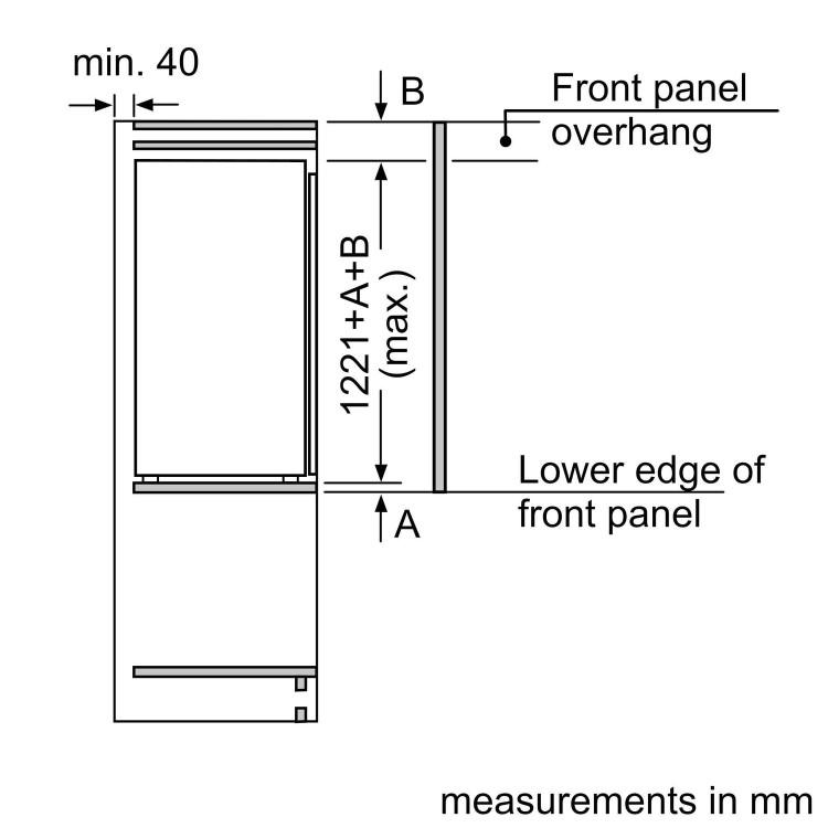 Refurbished Bosch Serie 6 KIR41AFF0 Integrated In-Column 211 Litre Larder Fridge