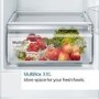 Refurbished Bosch KIR81AFE0G Integrated 319 Litre Tall Fridge With VitaFresh Drawers