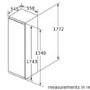 Refurbished Bosch Serie 6 KIR81AFE0G Integrated 319 Litre Tall Fridge