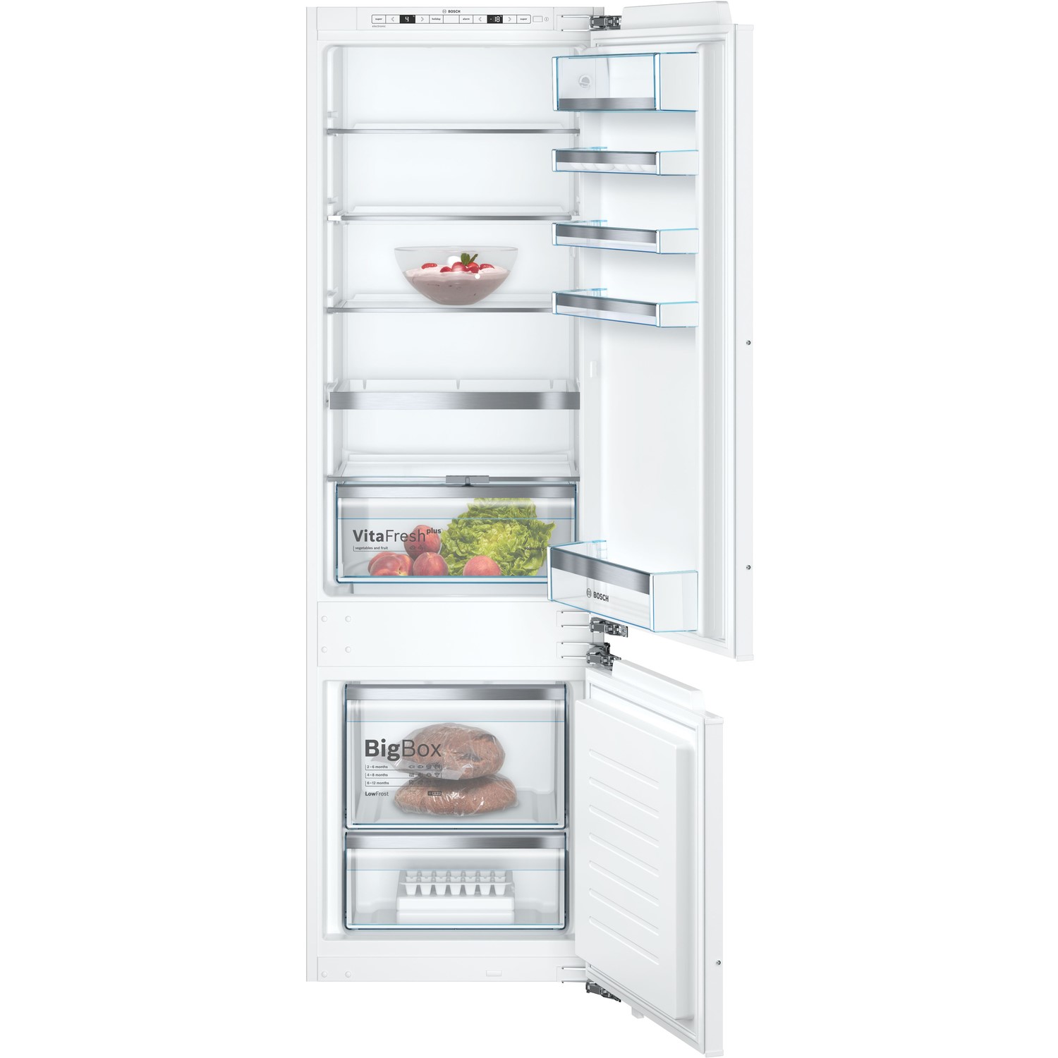Bosch Serie 6 270 Litre 80/20 Split Integrated Fridge Freezer