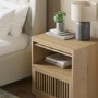 Oak Bedside Table with Drawer and Shelf - Kiyomi