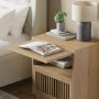 Oak Bedside Table with Drawer and Shelf - Kiyomi