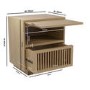 Oak Bedside Table with Drawer and Shelf - Kiyomi