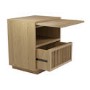 Oak Bedside Table with Drawer and Shelf - Kiyomi