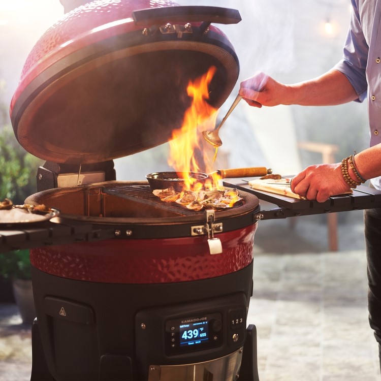 Kamado Joe Konnected Joe Digital Charcoal Grill and Smoker - Black/Red