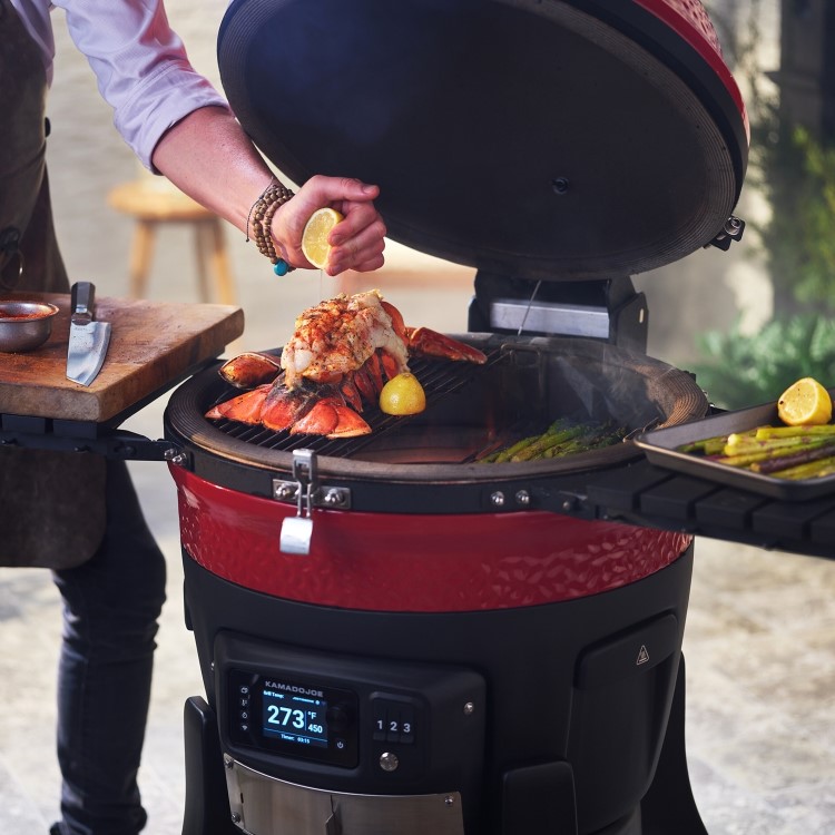 Kamado Joe Konnected Joe Digital Charcoal Grill and Smoker - Black/Red
