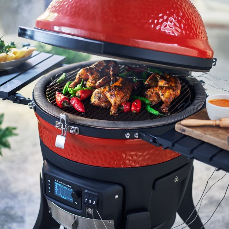 Kamado Joe Konnected Joe Digital Charcoal Grill and Smoker - Black/Red