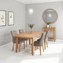Set of 2 Mink Velvet Dining Chairs with Oak Legs - Kaylee