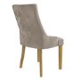 Set of 2 Mink Velvet Dining Chairs with Oak Legs - Kaylee