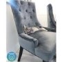 Kaylee Grey Velvet Dining Chairs with Black Legs - Set of 2