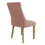 Kaylee Pink Velvet Dining Chairs with Oak Legs- Set of 2