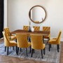 Set of 2 Mustard Yellow Velvet Dining Chairs - Kaylee