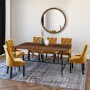 Set of 2 Mustard Yellow Velvet Dining Chairs - Kaylee