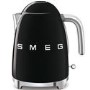 Smeg KLF03BLUK 1.7L Retro Black Kettle – Stylish Fast Boil Electric Kettle