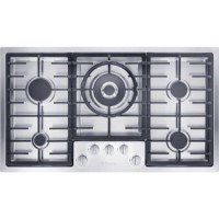 Miele 90cm Five Burner Gas Hob with Wok Burner - Stainless Steel