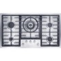 Miele 90cm Five Burner Gas Hob with Wok Burner - Stainless Steel