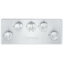 Miele 90cm Five Burner Gas Hob with Wok Burner - Stainless Steel